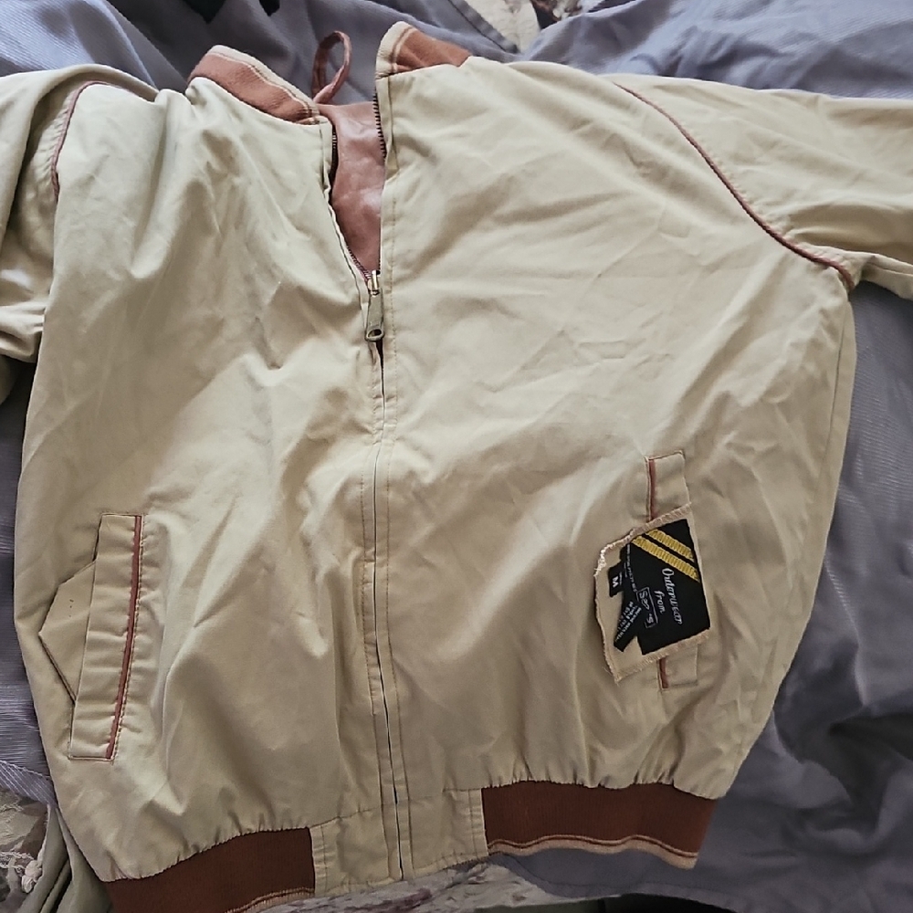 Sears Tan and Brown Bomber Jacket